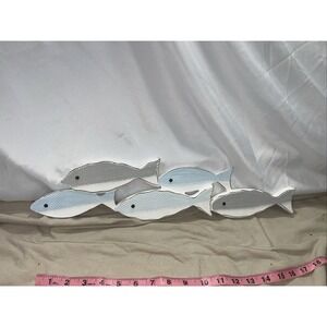 Nautical Marine Ocean Sea Wall Art Group Of  5 Fish One Plaque